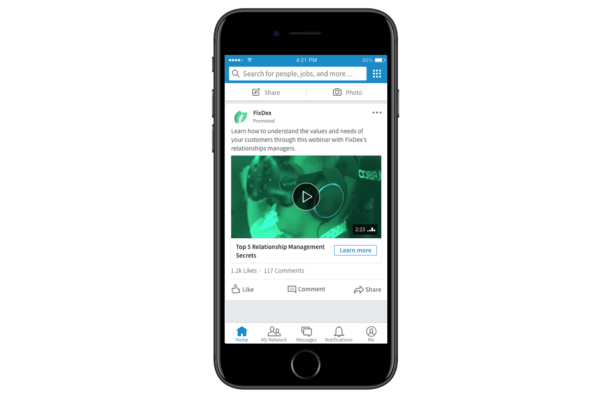 Les formats de publicités LinkedIn : Video Ads