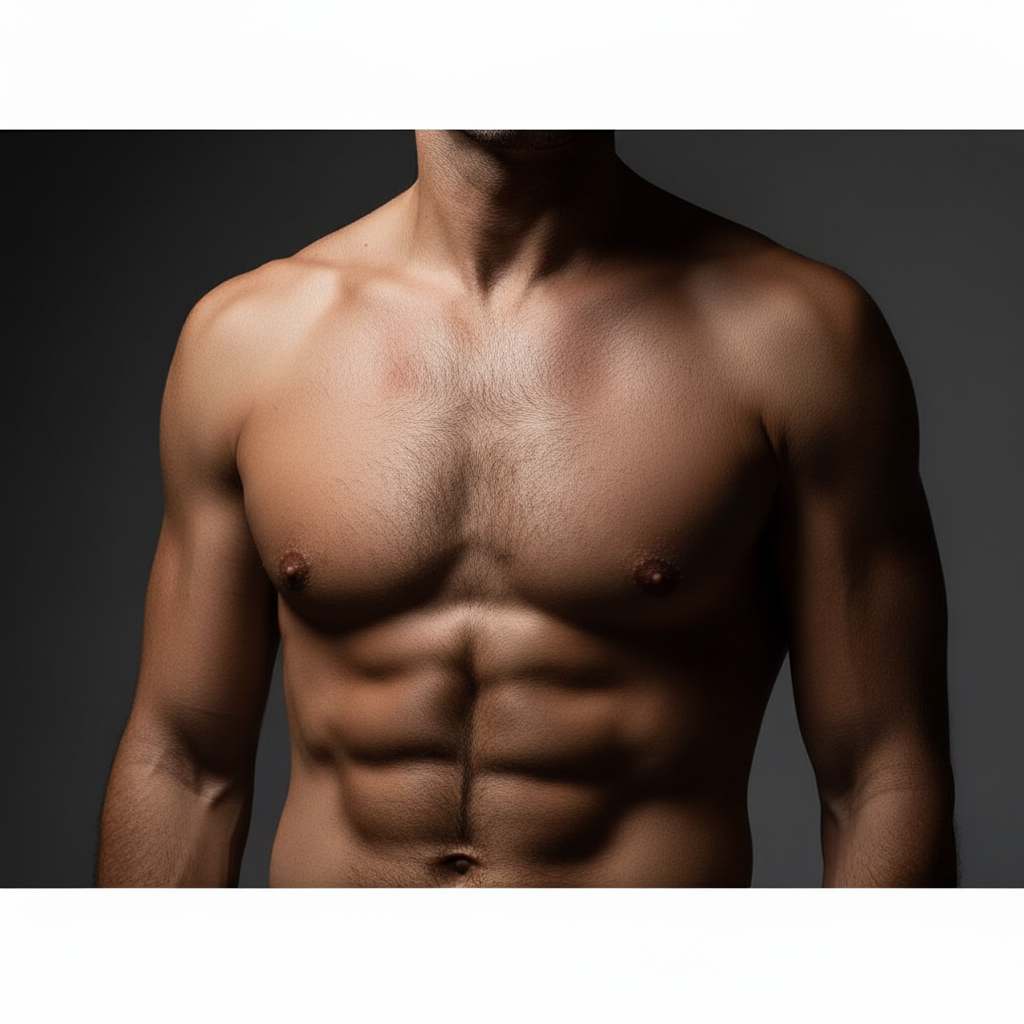 Torse lisse après l'épilation laser